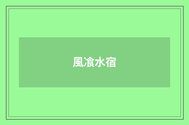 風飡水宿