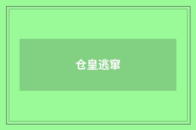 仓皇逃窜