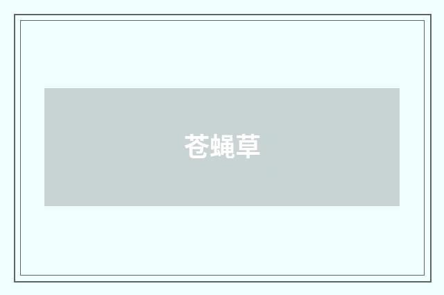 苍蝇草