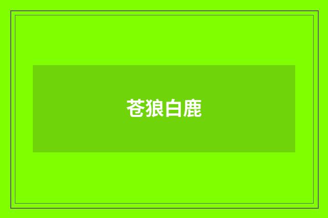 苍狼白鹿