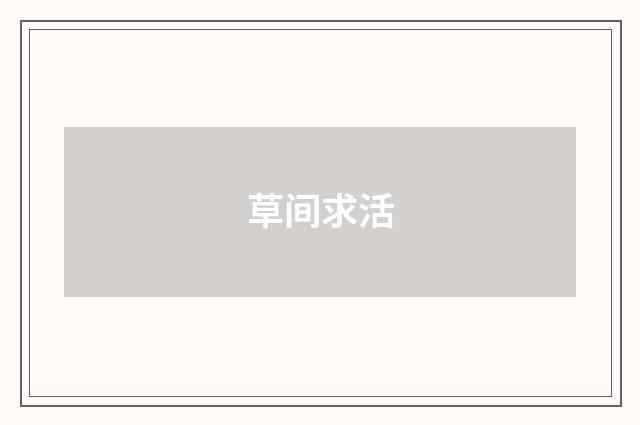 草间求活
