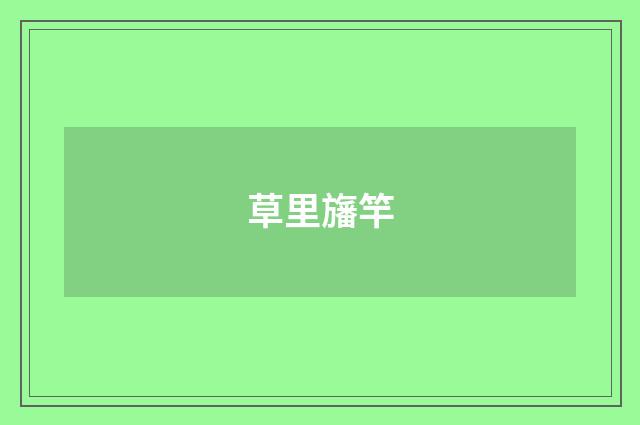 草里旛竿