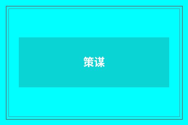 策谋
