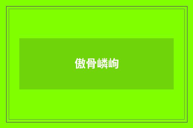 傲骨嶙峋