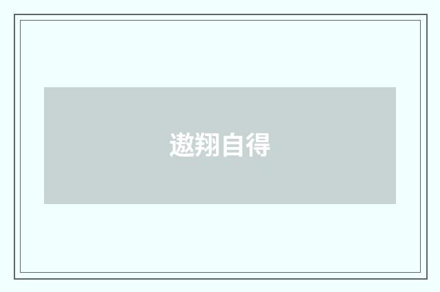 遨翔自得
