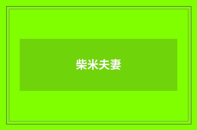 柴米夫妻
