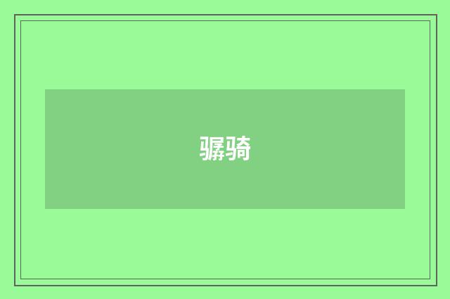 骣骑
