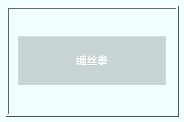 缠丝拳