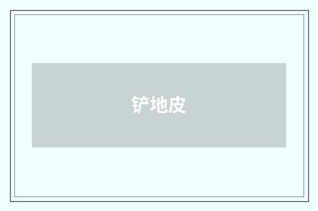 铲地皮