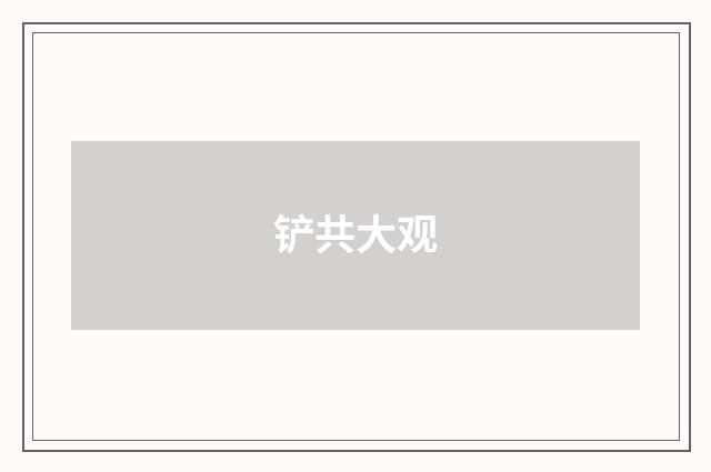 铲共大观