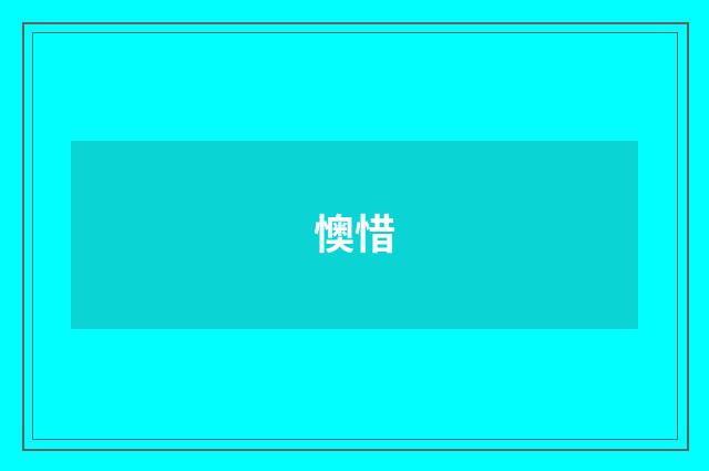 懊惜