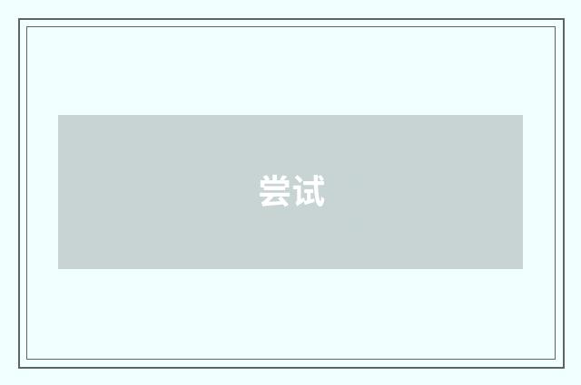 尝试