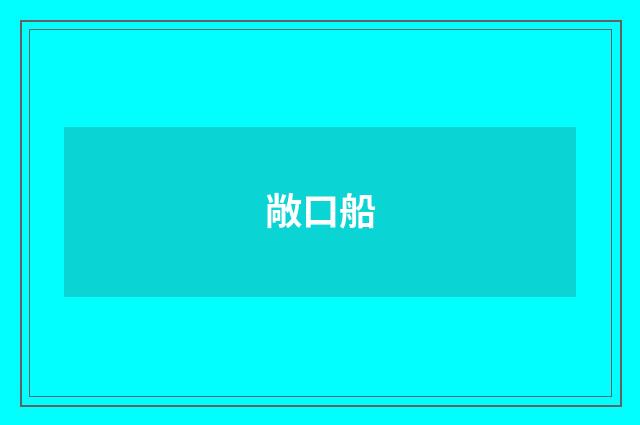 敞口船