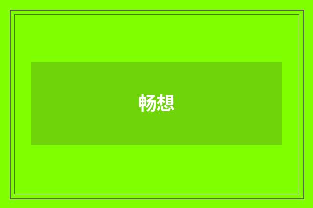 畅想
