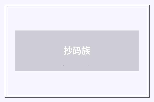抄码族