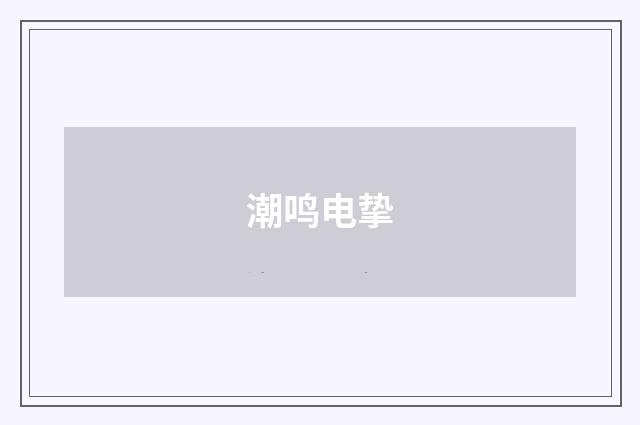 潮鸣电挚