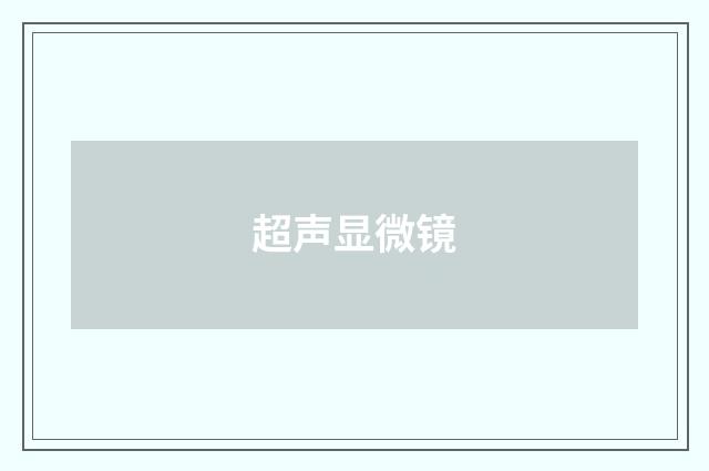 超声显微镜