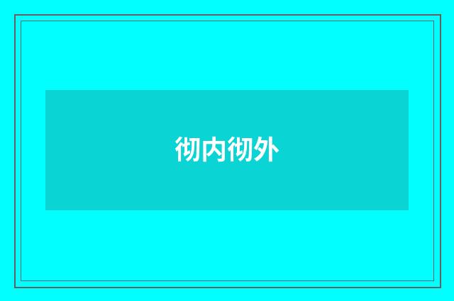 彻内彻外