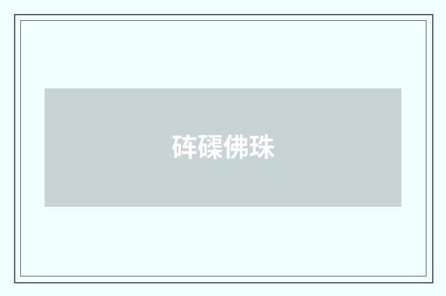 砗磲佛珠