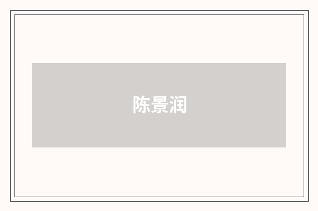 陈景润