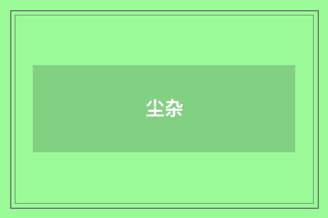 尘杂
