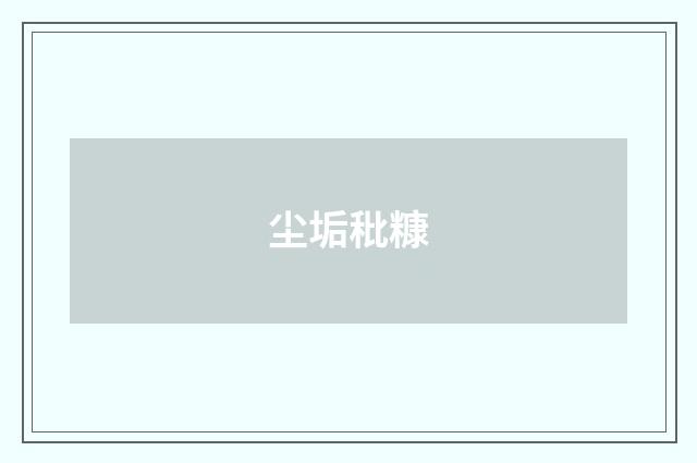 尘垢秕糠