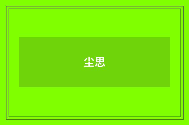 尘思