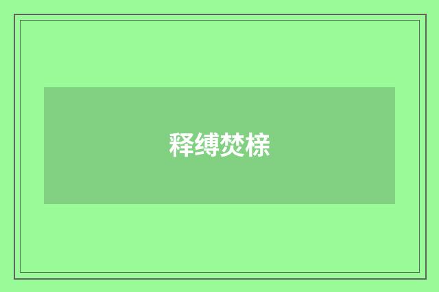 释缚焚榇