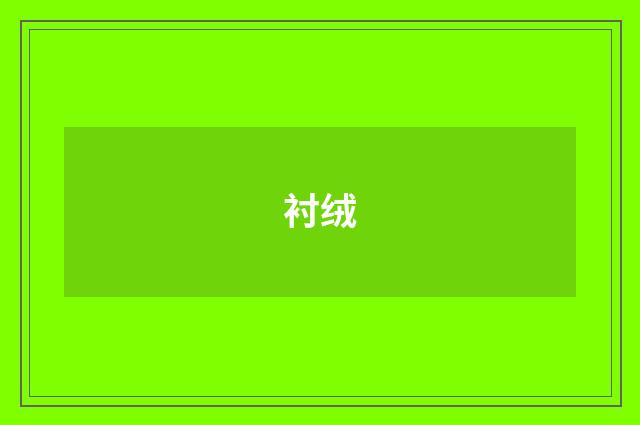 衬绒