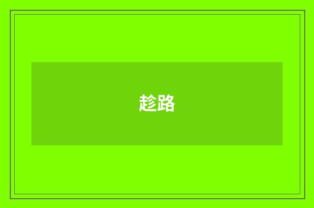 趁路