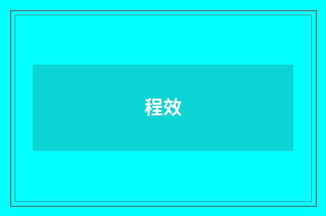 程效