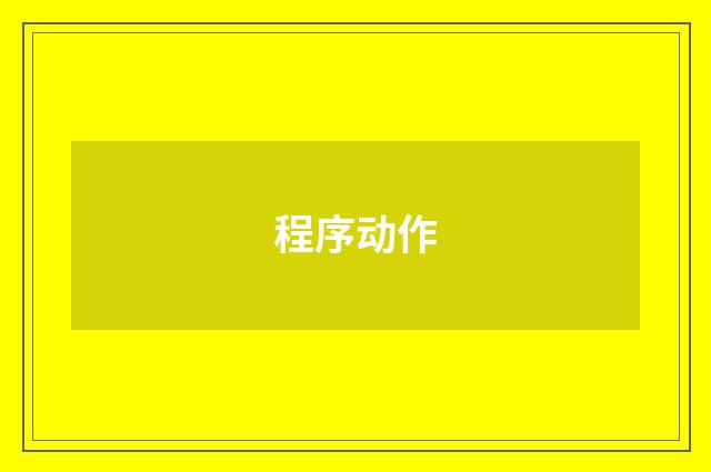 程序动作
