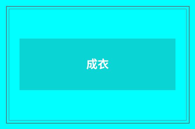 成衣