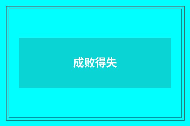 成败得失