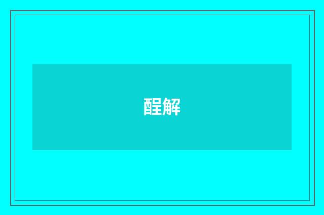 酲解