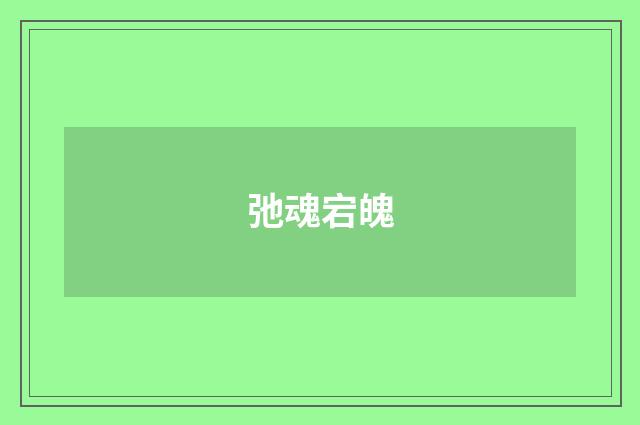 弛魂宕魄