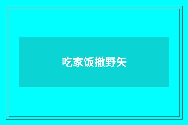 吃家饭撤野矢