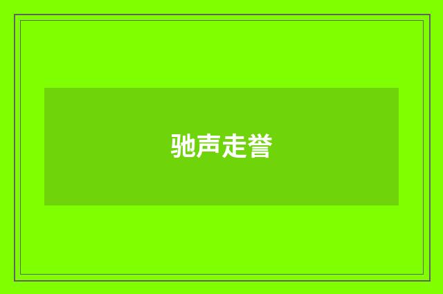驰声走誉