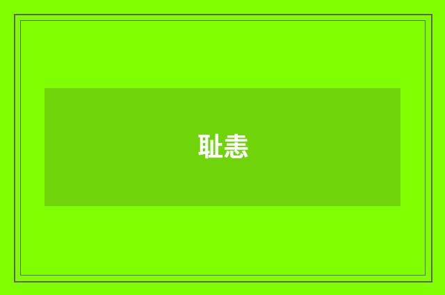 耻恚