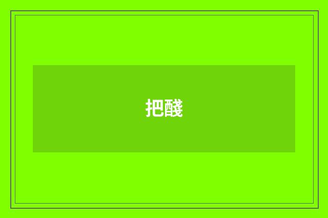 把醆