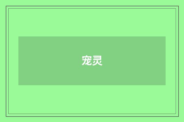 宠灵