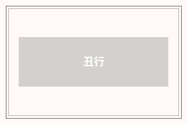 丑行