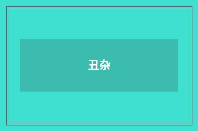 丑杂