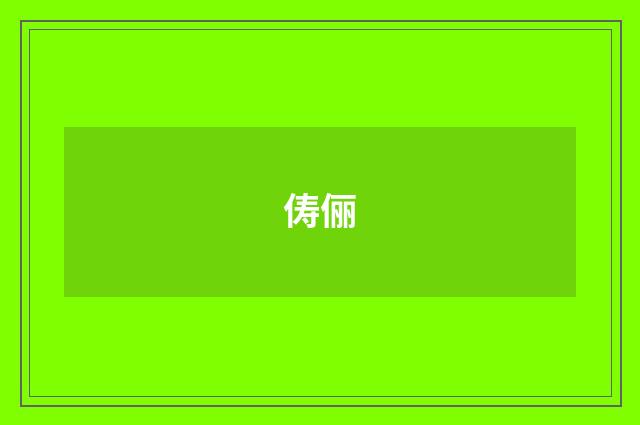 俦俪