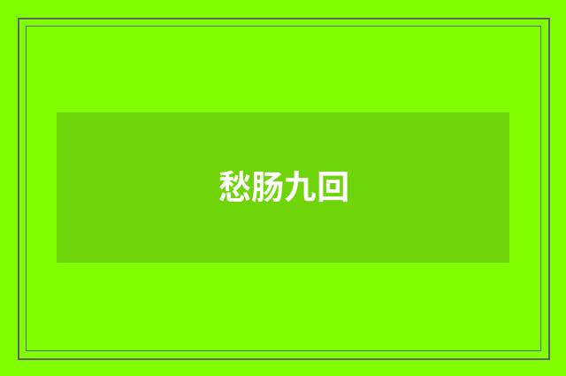 愁肠九回
