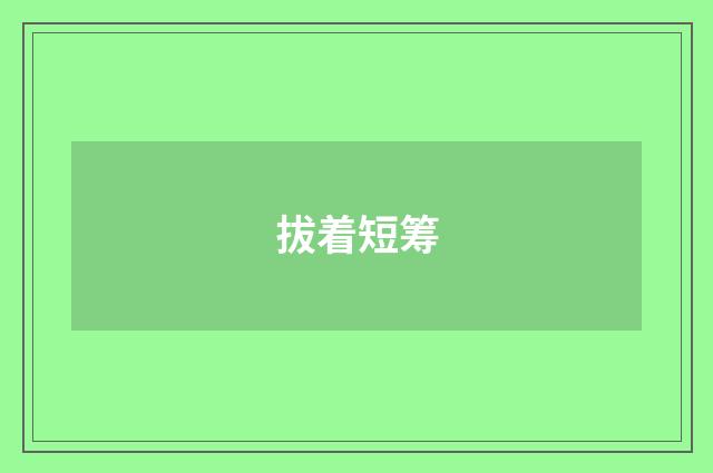 拔着短筹