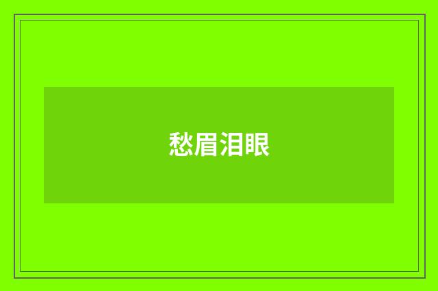 愁眉泪眼