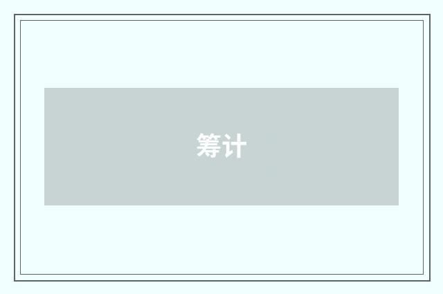 筹计