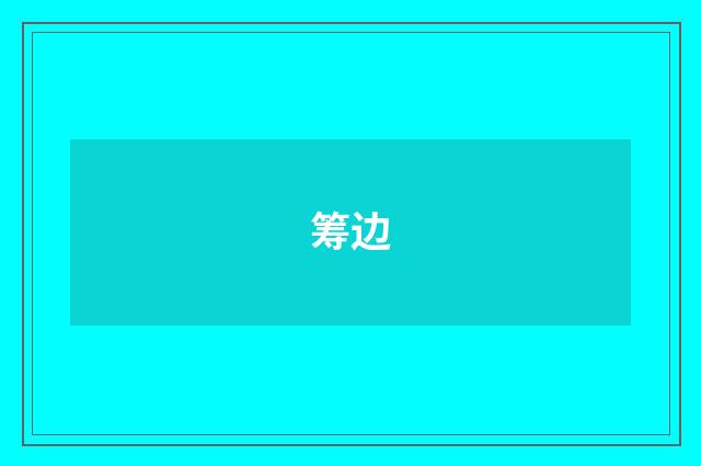 筹边