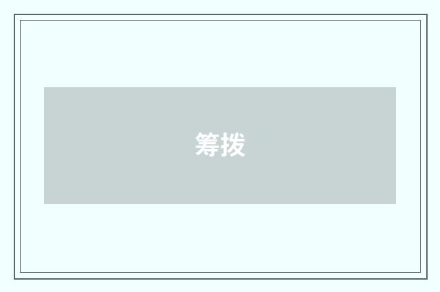 筹拨